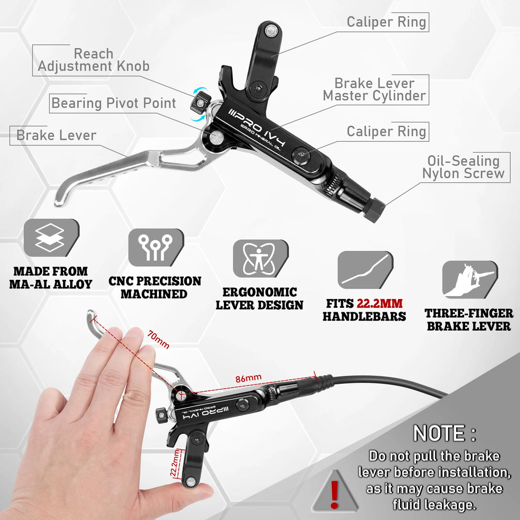 IIIPRO IV4 EMOTO 4 Piston Hydraulic Brake