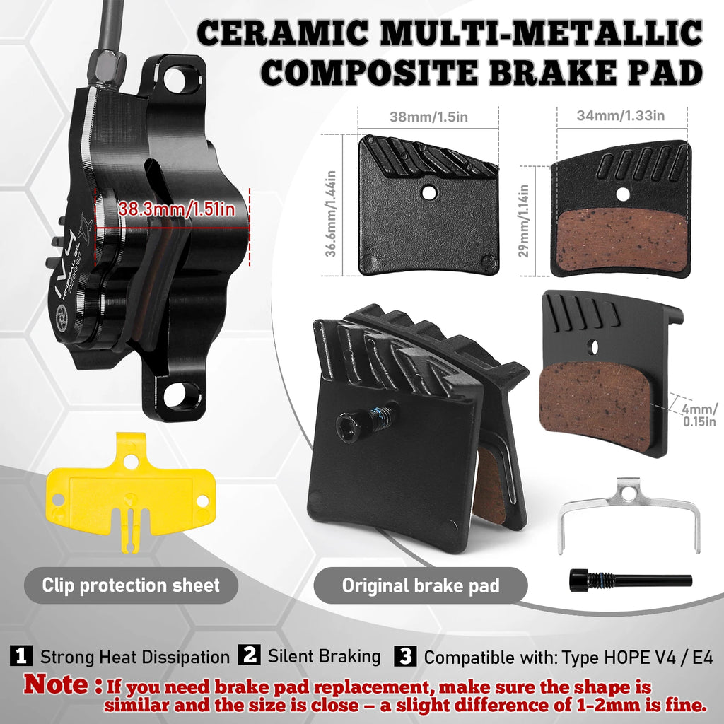 IIIPRO IV4 EMOTO 4 Piston Hydraulic Brake