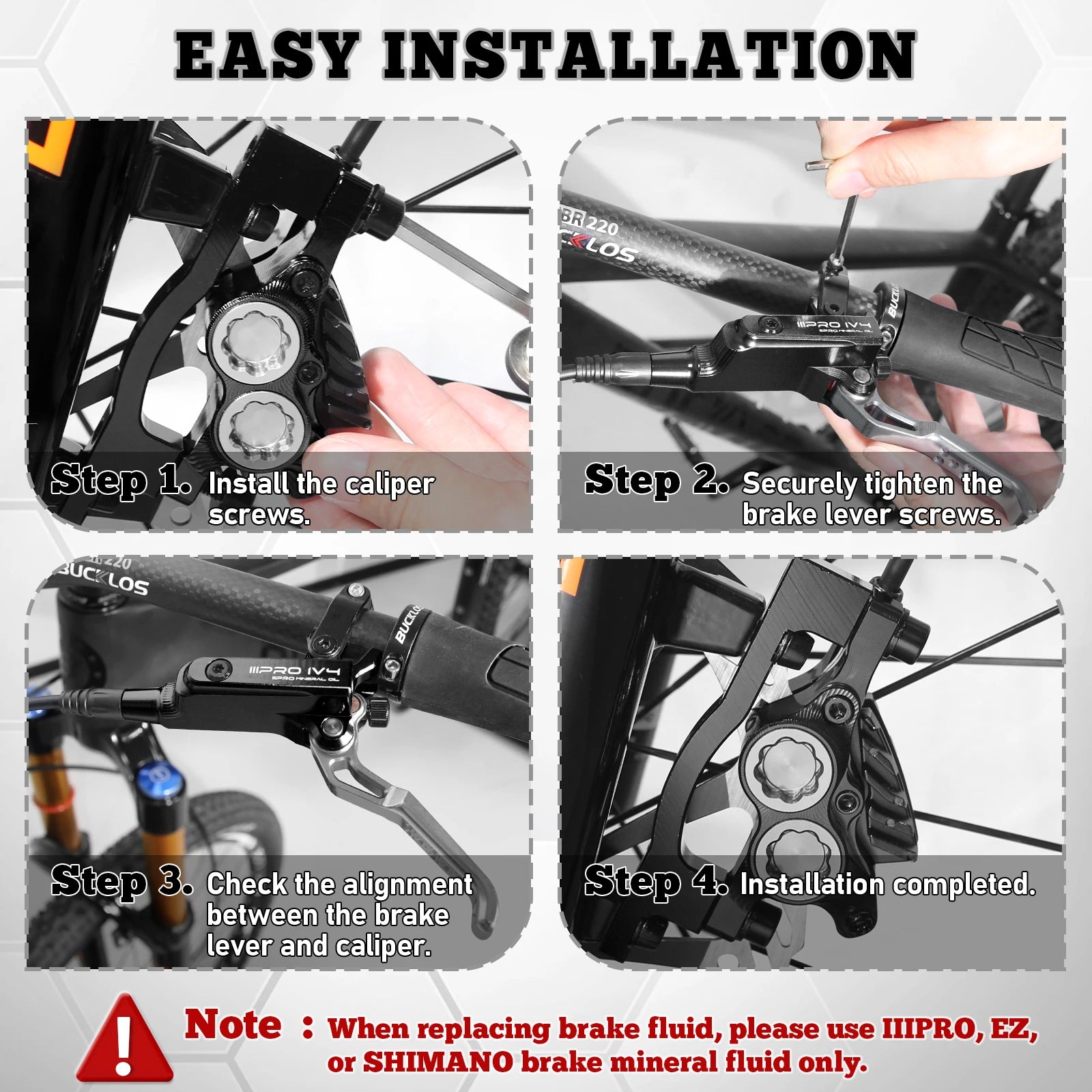 IIIPRO IV4 EMOTO 4 Piston Hydraulic Brake